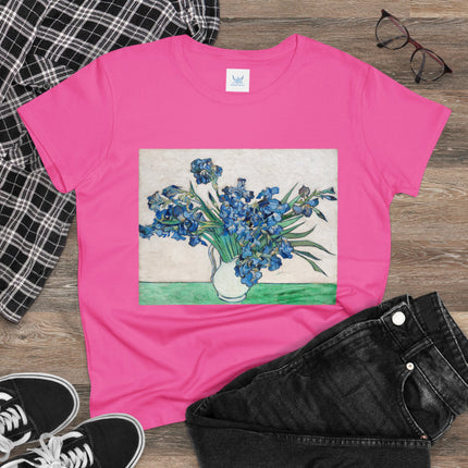 Irises by Van Gogh Women's Midweight Cotton Tee