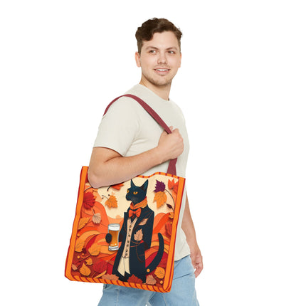 Siamese Cat at an Autumn Harvest Fair Tote Bag (AOP)