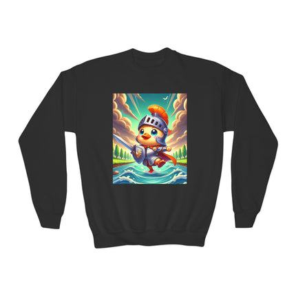 Valiant Duck Youth Crewneck Sweatshirt – Courage, Adventure & Heroic Fun