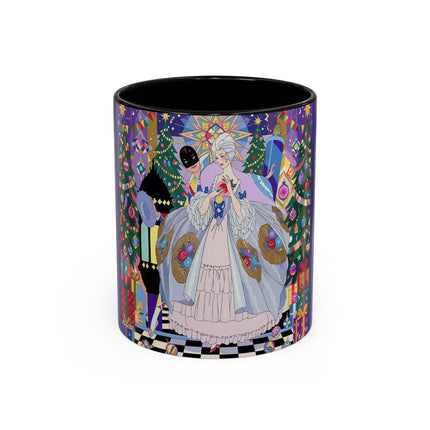 🎄✨ The Lady Of The Christmas Ornament Colorful Mug – Art Deco Holiday Fantasy