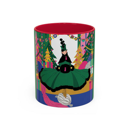 🎄🎁 The Emerald Christmas Belle Colorful Mug – Colorful Holiday Fashion Fantasy