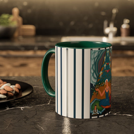 Art Deco Christmas Elegance Colorful Mugs (11oz, 15oz)