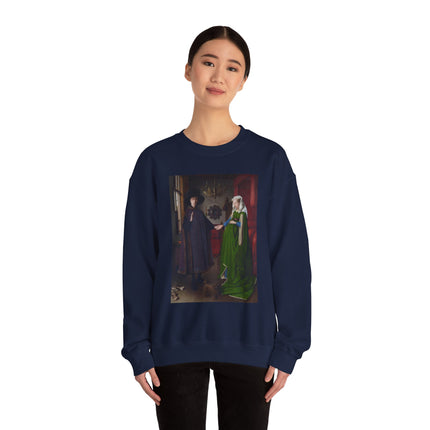 Arnolfini Portrait by Jan Van Eyck Heavy Blend™ Crewneck Sweatshirt