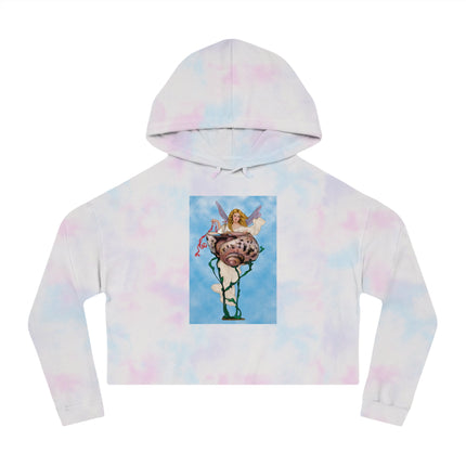 Enchanting Serenity Women’s Cropped Hooded Sweatshirt