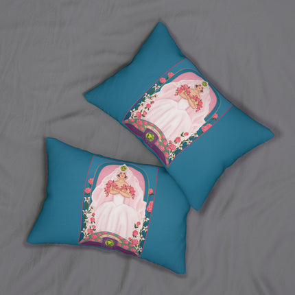 August & Peridot (from the Gem Series) by Sofia Chiostri Spun Polyester Lumbar Pillow