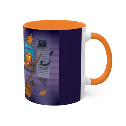 Whimsical Halloween Mischief Colorful Mugs, 11oz