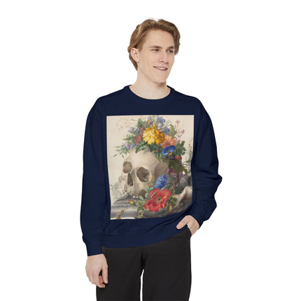 Vanitas Still Life by Herman Henstenburgh Garment-Dyed Sweatshirt