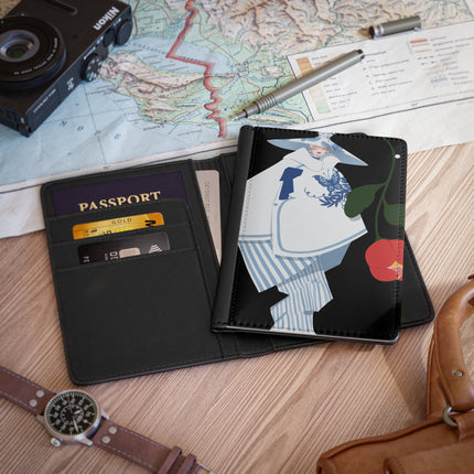 Blue & White Porcelain Geisha Passport Cover – Refined Elegance & Timeless Charm