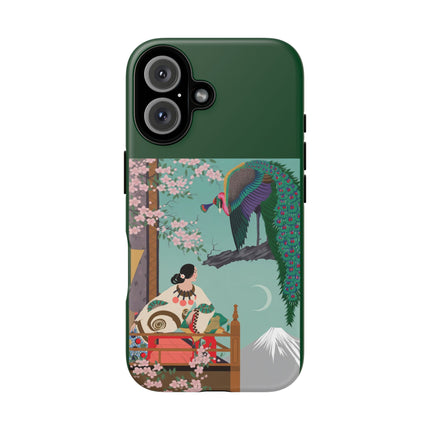 Peacock Garden Phone Case – Japanese Elegance & Timeless Beauty