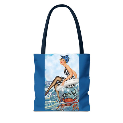 Playful Waves and Fashion Follies Tote Bag (AOP)