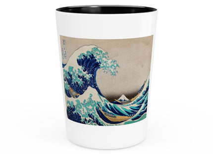 The Great Wave off Kanagawa by Katsushika Hokusai Ceramic Shot Glass