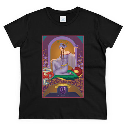 February & Amethyst (from the Gem Series) by Sofia Chiostri Women's Midweight Cotton Tee