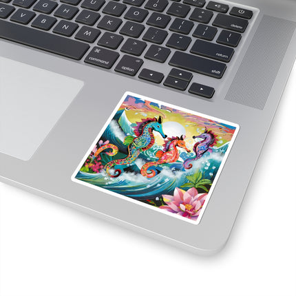 Seahorse Symphony Kiss-Cut Stickers (4 Sizes)