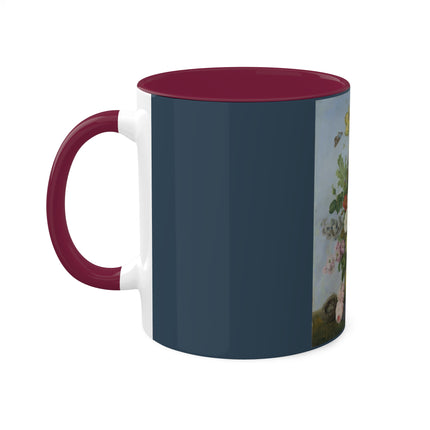 Bouquet of Flowers and a Nest by Sebastian Wegmayr Colorful Mugs, 11oz