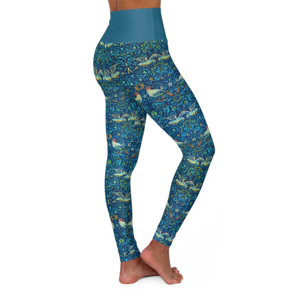 Bird by William Morris High Waisted Yoga Leggings (AOP)
