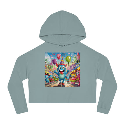 Monster Parade Madness Women’s Cropped Hooded Sweatshirt