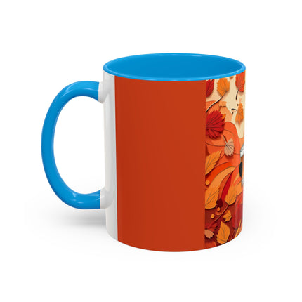 Siamese Cat at an Autumn Harvest Fair Colorful Mugs (11oz, 15oz)