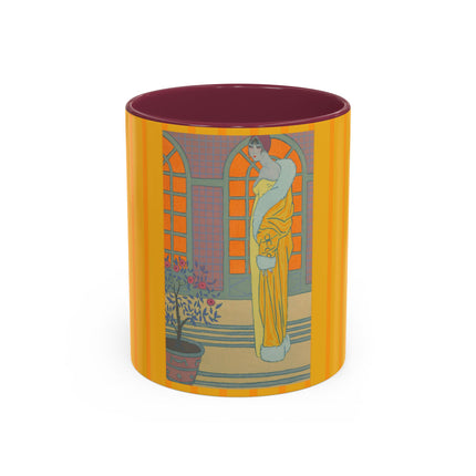 Sur Les Marches Du Jardin by Georges LePape Colorful Mugs (11oz, 15oz)