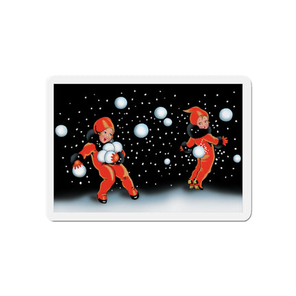 Festive Snowball Kiss-Cut Die-Cut Magnets (5 Sizes)