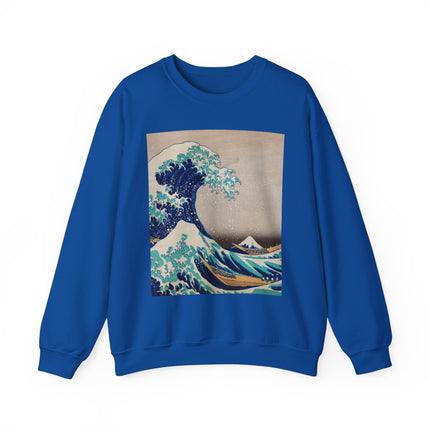 The Great Wave off Kanagawa by Katsushika Hokusai Heavy Blend™ Crewneck Sweatshirt