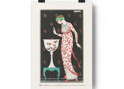 Robe d'Intérieur en Soie Brochée by George Barbier Giclée Art Print