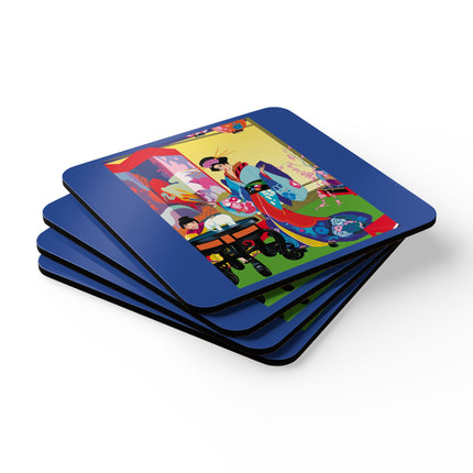A Timeless Journey by Umberto Brunelleschi Corkwood Coaster Set