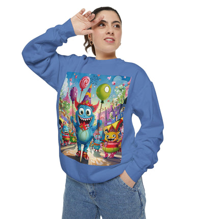 Monster Parade Madness Unisex Garment-Dyed Sweatshirt