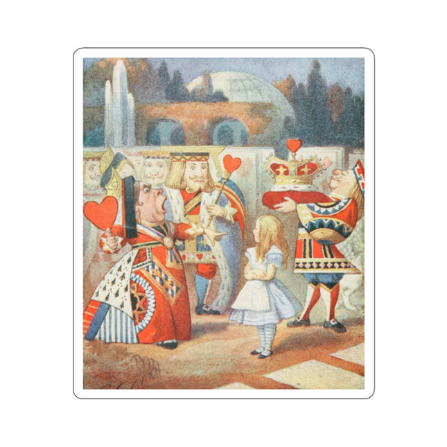 “Off with her head! Off with—" by Sir John Tenniel Kiss-Cut Stickers (4 Sizes)
