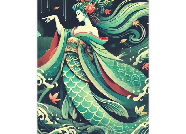 Mermaid Queen Rising from the Deep Postcards (envelopes included) - Bundles of 10, 30, 50 Pieces