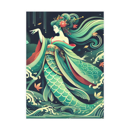 Mermaid Queen Rising from the Deep Postcards (envelopes included) - Bundles of 10, 30, 50 Pieces