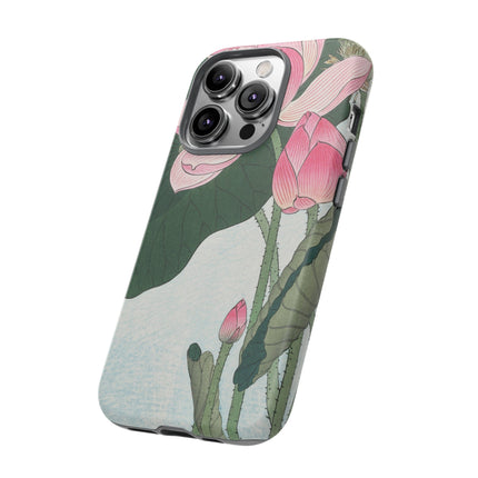 Blooming Lotus Flowers by Ohara Koson Phone Cases