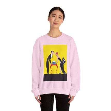 A Moment of Elegance: A Passionate Embrace Amidst Golden Splendor Heavy Blend™ Crewneck Sweatshirt