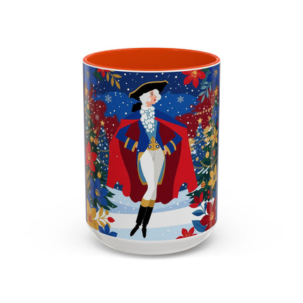 🎭❄️ The Christmas Masquerade Lady Colorful Mug – Art Deco Holiday Fantasy