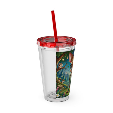 Fawn Defender Sunsplash Tumbler with Straw, 16oz