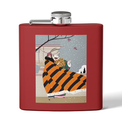 Snowfall Courtesan Flask – Whimsical Winter Elegance