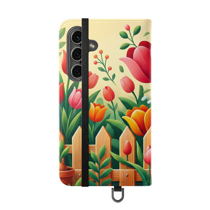 🌷🐦 The Little Garden Tender Flip Case – Sunshine, Care & Storybook Charm