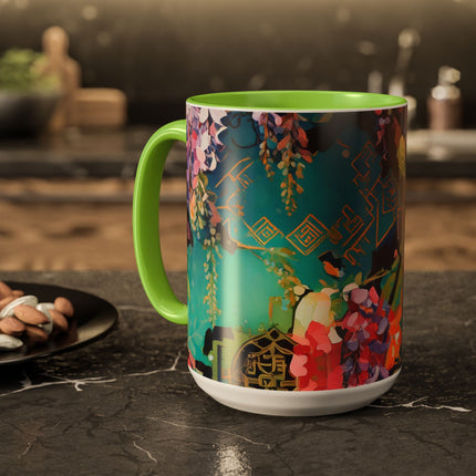 Golden Wisteria Symphony Colorful Mugs (11oz, 15oz)