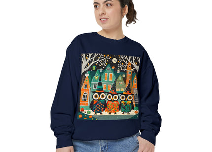 Night of the Trick-or-Treating Owlets Unisex Garment-Dyed Sweatshirt