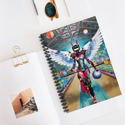 Samurai Robot Angels Spiral Notebook - Ruled Line