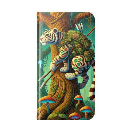 🐅🌿 Silent Stripes Flip Case – Stealth, Grace & Enchanted Forest