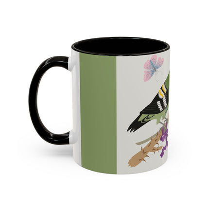 Woodpecker & Rose Colorful Mugs – Vibrant Spring & Bold Beauty