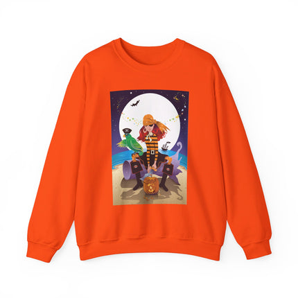 Moonlit Pirate Halloween Unisex Heavy Blend™ Crewneck Sweatshirt