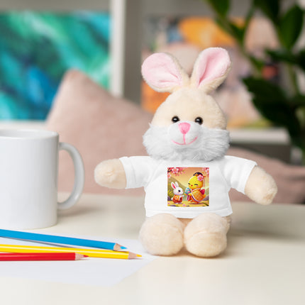 Whimsical Springtime Exchange Stuffed Animals with Tee