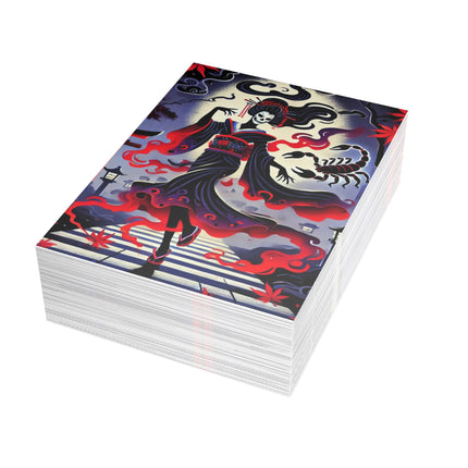 Halloween Sorceress Postcards (envelopes included) - Bundles of 10, 30, 50 Pieces