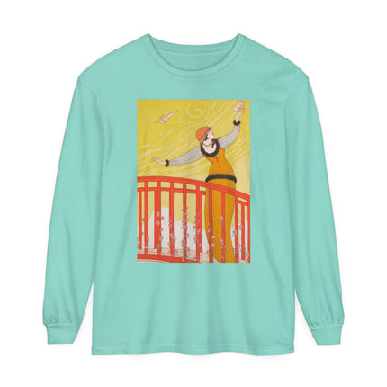 La Passerelle by Charles Martin Garment-dyed Long Sleeve T-Shirt