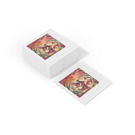 The Dragon Fairy’s Dance White Coined Napkins