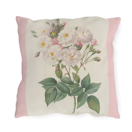 Rosa Noisettiana by Pierre Joseph Redouté  Outdoor Pillows
