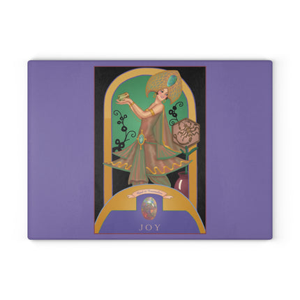 October & Opal, Tourmaline Zodiac Glass Cutting Board