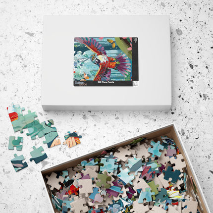 A Colorful Raptor Puzzle (110, 252, 520, 1014-piece)