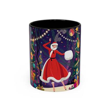 🎄❄️ The Christmas Snowball Dance Colorful Mug – Whimsical Holiday Fashion Fantasy